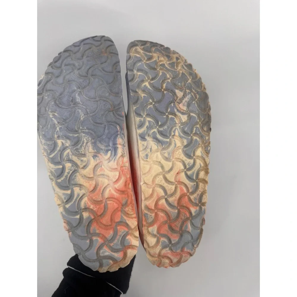 Birkenstock Arizona EVA Sandals Women 9 Narrow Multi Color Marbled Double Strap